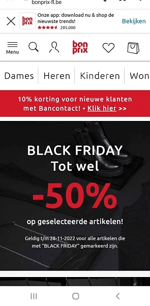 bonprix-fl.be black friday tot 50% korting op...