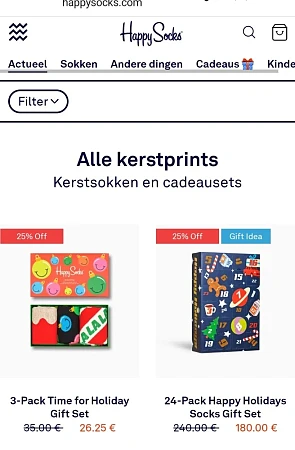 happysocks.com alle kerstprints kerstsokken e...