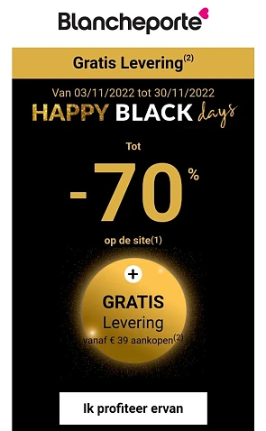 blancheporte happy black days tot -70% op de...