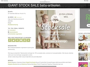 GIANT STOCK SALE baby-artikelen 27/11 Pater V...