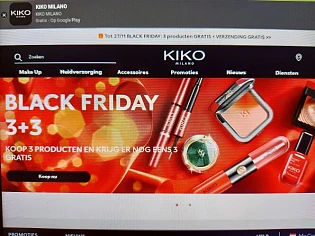 kikocosmetics.com black friday 3+3 gratis op...