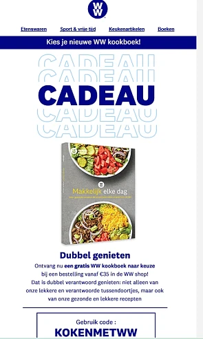 Cyber Monday bij Weight watchers: 50% korting...