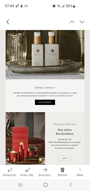 Rituals, gebruik onderstaande code als member...