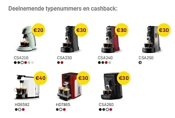 Philips Senseo Tot €40 cashback. https://dome...