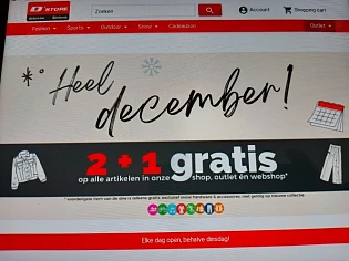 dstore.be heel december 2+1 gratis op alle ar...