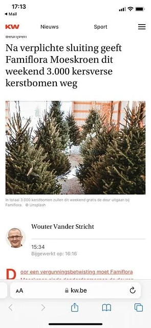 Voor wie nog een echte kerstboom wilt, gratis...
