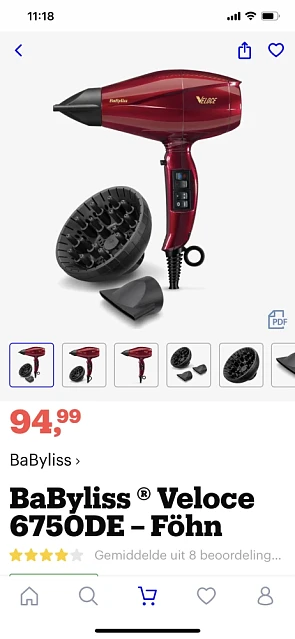 Babylis haardroger 6750DE, beste van de test...