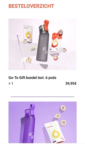 air-up.com €5,99 korting gekregen met code SQ...