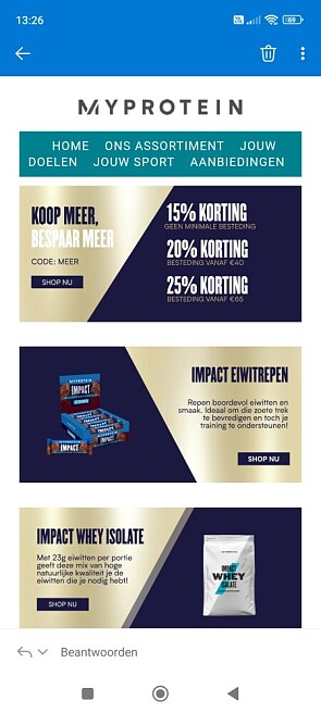 15% korting bij aankoop vanaf €10 20% korting...