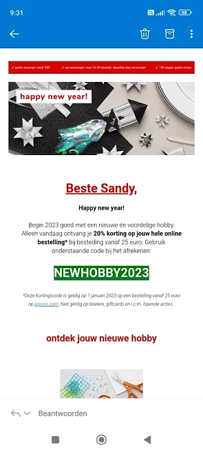 20% korting op jouw hele online bestelling bi...
