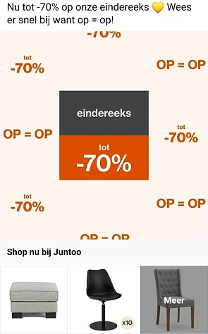 Juntoo nu tot -70% op eindereeks