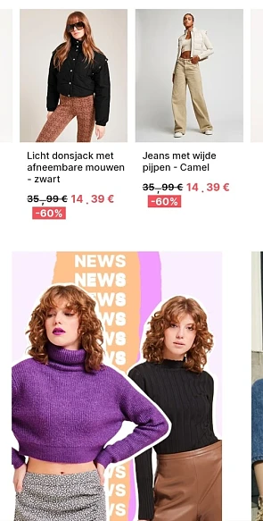 pimkie.be solden tot -60% korting