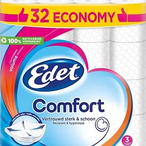 Bij bol Edet comfort 3-laags toiletpapier 9,6...