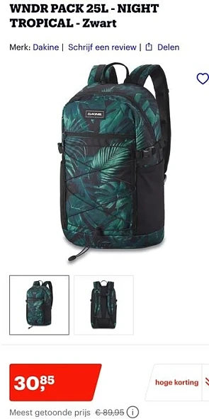Dakine Dagrugzak Wndr Pack 25L (door goed te...