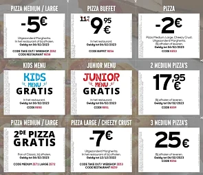 Kortingscodes te gebruiken bij Pizza Hut Gel...