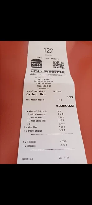 €3,80 korting bij burger king. King deal bij...