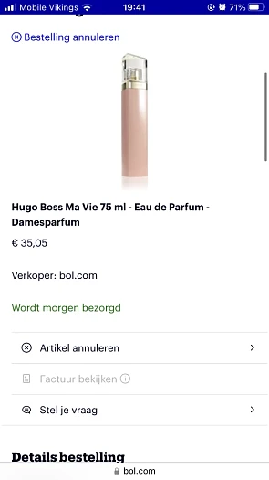 Dankzij een tip van hier de Hugo boss parfum...