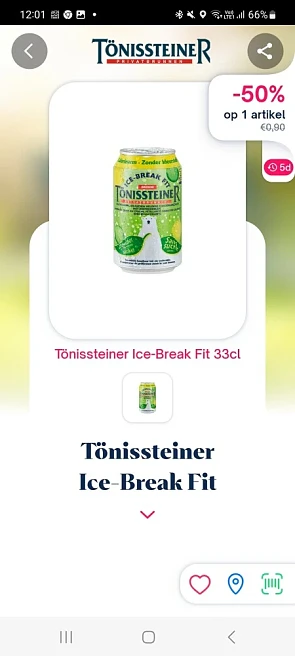 Shopmium -50% tonissteiner ice-break fit 33cl