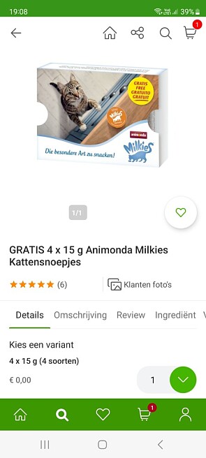 Bij zooplus.nl gratis Animonda kattensnoepjes