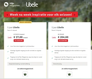 Neem een abonnement op Libelle voor €17/mnd i...