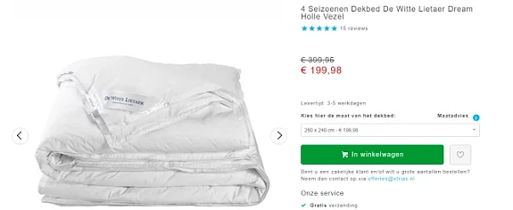4 Seizoenen Dekbed De Witte Lietaer Dream Hol...
