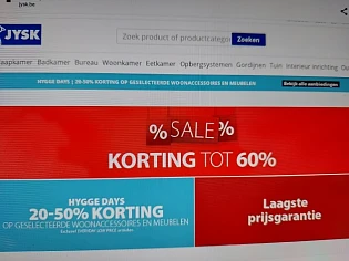 jysk.be hygge days 20-50% korting op geselect...