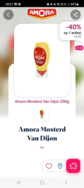 Shopmium -40% amora mosterd van dijon