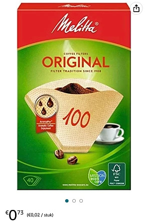 Melitta Filterzakken 40 stuks voor 0,73€(Amaz...