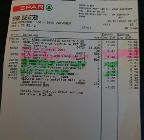 Spar zwevegem caprisun 2,05 euro ipv 3,99 , s...