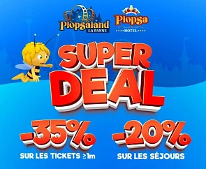 35% de réduction sur les tickets Plopsaland...