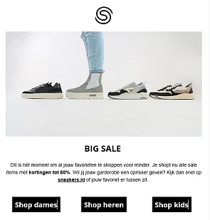 Site oké Bij sneakers.nl is er tot -60% korti...