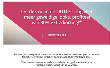 30% extra korting op de outlet bij Peter Hahn...
