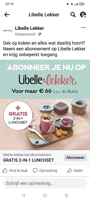 Koop Libelle lekker voor 6 maanden aan 33€ ip...