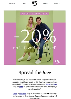 20% korting op je favoriete artikel, korting...