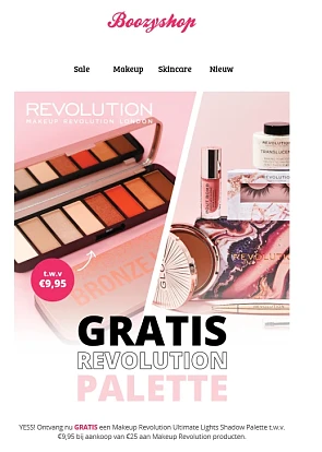 Bij boozyshop krijg je een GRATIS Makeup Revo...