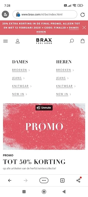 20% extra korting op afgeprijsde artikelen bi...