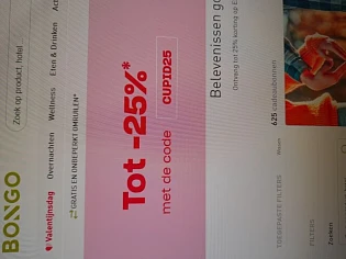 -25% op belevenissen v Excluweb bij Bongo muv...