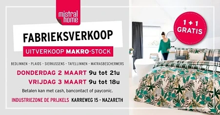 Fabrieksverkoop Mistral Home (dekbedovertrekk...