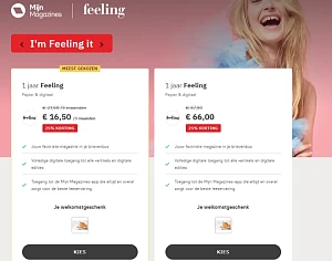 Neem een abonnement op feeling voor €66/j ipv...