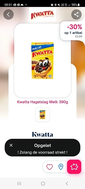 Shopmium -30% kwatta hagelslag