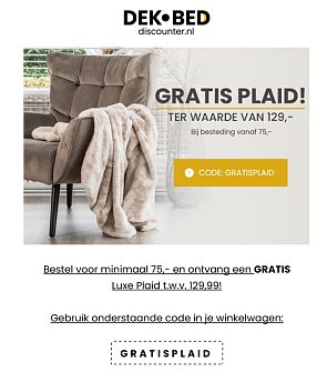 Bestel voor minimaal €75 uit de selectie en o...