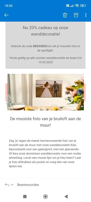 20% cadeau op alle door wanddecoratie bij cew...