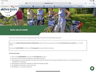 Boek nú een single-/fietsvakantie binnen Nede...
