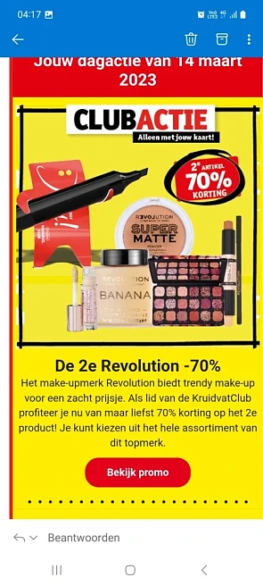 Kruidvat 14/3 clubpromo 2e -70% revolution ma...