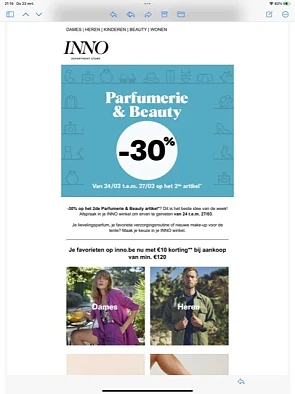 30% op het 2de Parfumerie & Beauty artikel -...