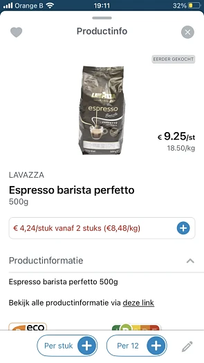 Lavazza espresso koffiebonen barista perfetto...