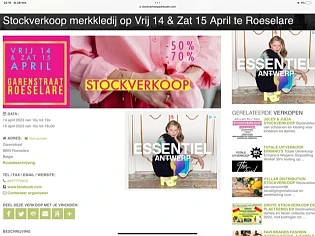 Stockverkoop merkkledij op Vrij 14 & Zat 15 A...