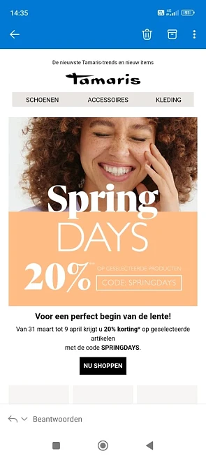 20% korting op een selectie artikelen. Inwiss...