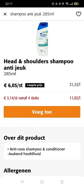 Colruyt: head & shoulders shampoo anti jeuk,...
