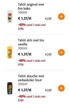 Colruyt tahiti o.a. original met bio koko 300...